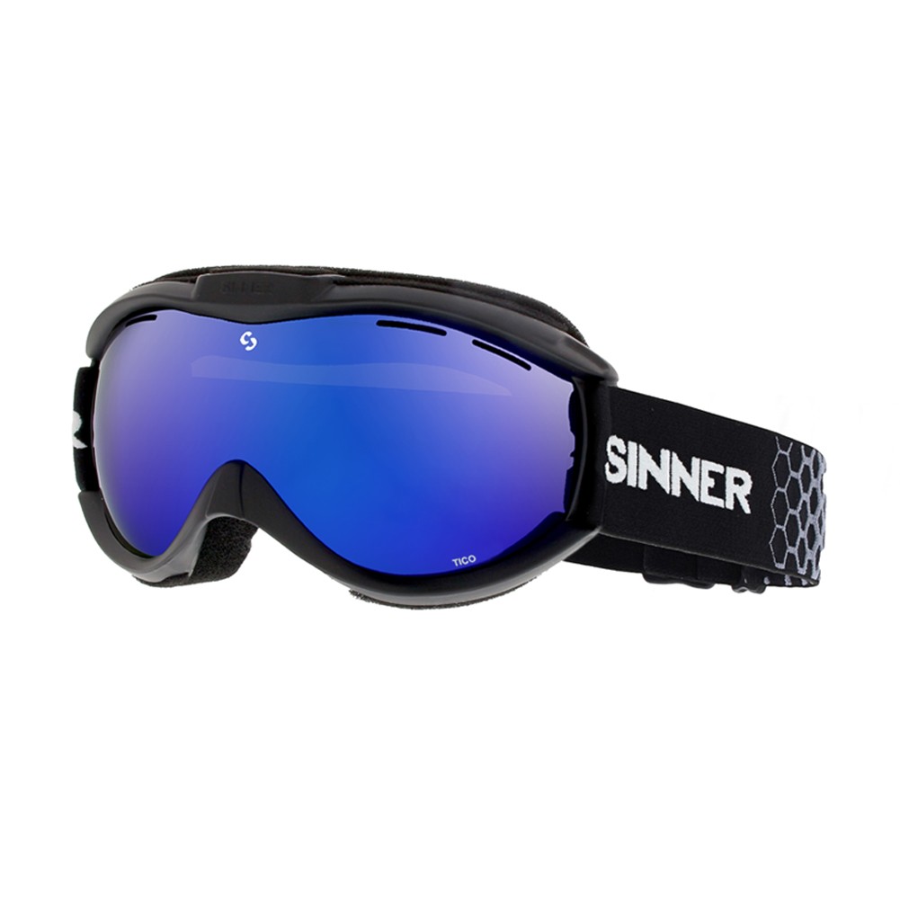 Sinner Tico Skibril - Zwart Frame + Blauwe Spiegellens