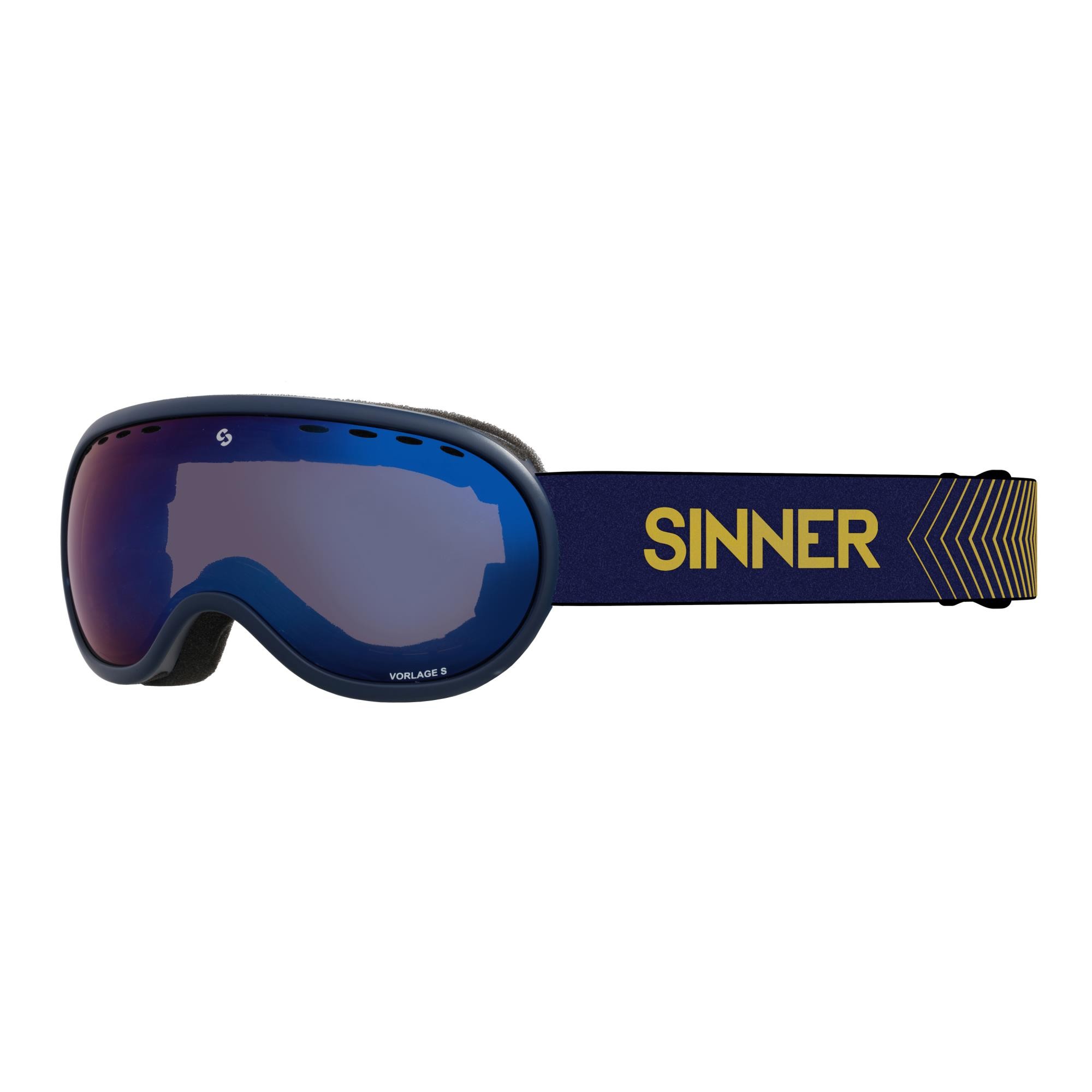 Sinner Vorlage S skibril - Donkerblauw - Blauwe lens