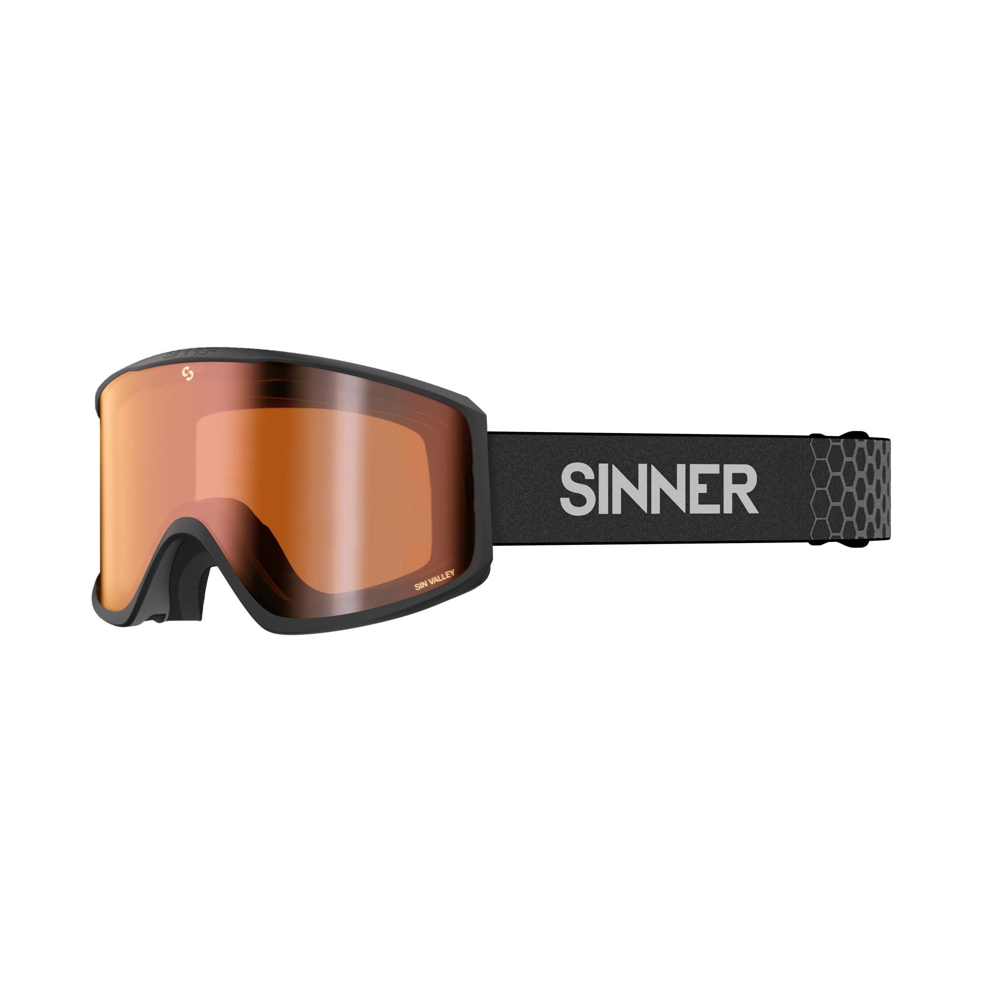 Skibrille Kinder Goggle Schneebrille Kontrast orange Doppelscheibe 